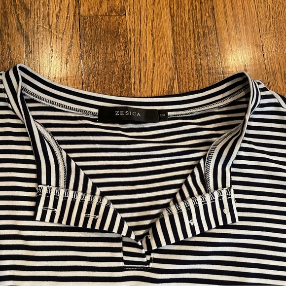 Women's Striped Short Sleeve Dress Tie waist with Pockets - Picture 10 of 13